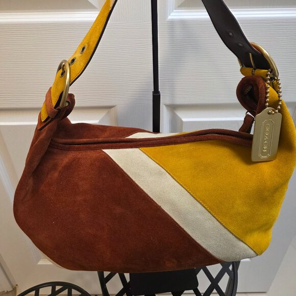 Coach Handbags - Ultra Rare numbered 2003 Coach Suede Hobo (177 of 300) 9498 Italian Y2K Handbag!